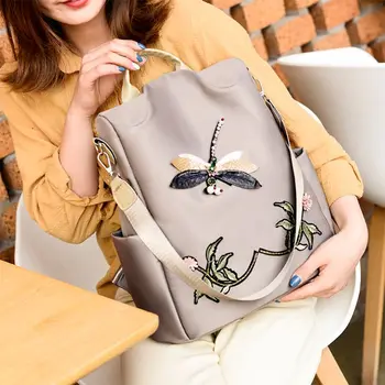3D Embroidery Dragonfly Chinese Style Backpack Outdoor Large-Capacity Travel Bag Daypack Convertible Shoulder Bag 2020
3D Embroidery Dragonfly Chinese Style Backpack Outdoor Large-Capacity Travel Bag Daypack Convertible Shoulder Bag 2020