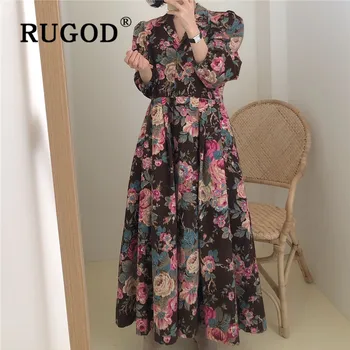RUGOD elegant floral dress women fashion korean puff sleeve big hem long dress for spring summer temperament dress vestidos
RUGOD elegant floral dress women fashion korean puff sleeve big hem long dress for spring summer temperament dress vestidos