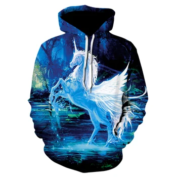 New women's casual hoodie hot seller 3D printed white horse long sleeve sweatshirt high quality printed hoodies for men and wome 
New women's casual hoodie hot seller 3D printed white horse long sleeve sweatshirt high quality printed hoodies for men and wome