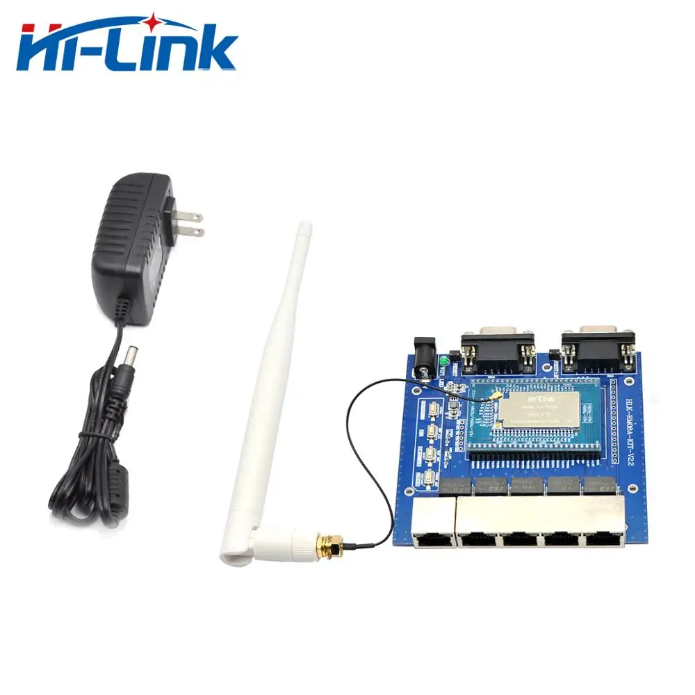 Бесплатная доставка MT7628NN модуль комплект OPENWRT с двойной антенна IPEX 128 М/32 м 2 шт. HLK