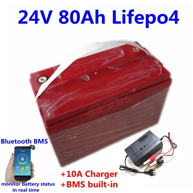 GTK LifePo4 24V 80Ah lithium battery deep cycle for 1200W backup power Solar energy storage golf cart Solar energy +10A charger
GTK LifePo4 24V 80Ah lithium battery deep cycle for 1200W backup power Solar energy storage golf cart Solar energy +10A charger