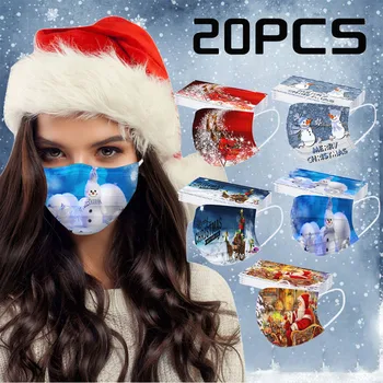 20pc Face Mask Adult Christmas Printed Mascarilla 3 Capas Nonwove Disposable Protection Mascarillas Elastic Earloop Masque Маскa
20pc Face Mask Adult Christmas Printed Mascarilla 3 Capas Nonwove Disposable Protection Mascarillas Elastic Earloop Masque Маскa