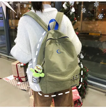 Schoolbag female summer early autumn style simple solid color Soft Girl Backpack High School Student Backpack 
Schoolbag female summer early autumn style simple solid color Soft Girl Backpack High School Student Backpack