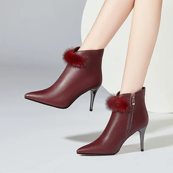 Fashion Women Ankle Boots Autumn Winter Warm High Heels Shoes Woman Genuine Leather Pointed Toe Elegant Office Pumps
Fashion Women Ankle Boots Autumn Winter Warm High Heels Shoes Woman Genuine Leather Pointed Toe Elegant Office Pumps