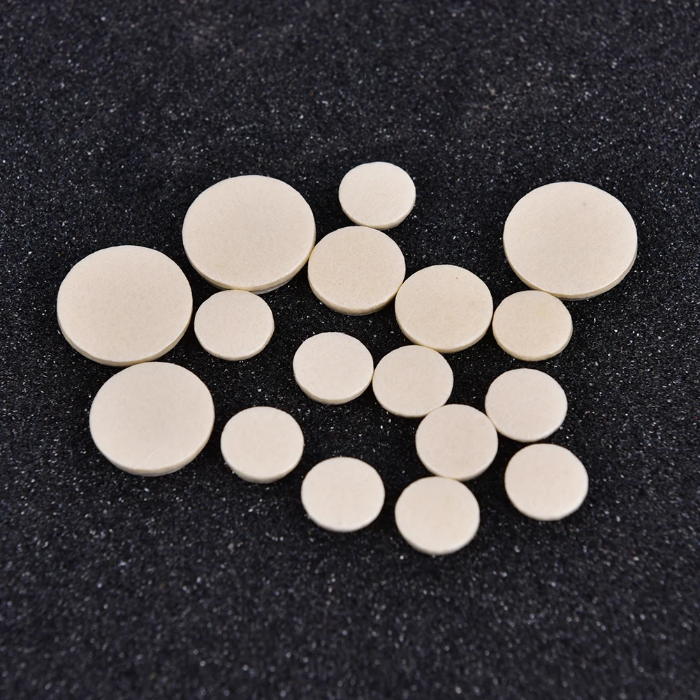 17PCS Clarinet leather pad key Pads White Musical Woodwind Wind Music Instrument Replacement 17.2mm 15.3mm 11.8mm 10mm White