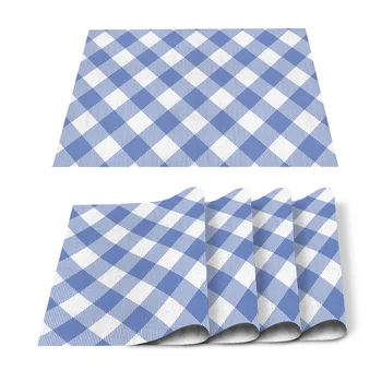 Rural Blue and White Lattice Table Mats for Dining Table Kitchen Table Non Slip Coaster Kitchen Accessories Modern Home Decor
Rural Blue and White Lattice Table Mats for Dining Table Kitchen Table Non Slip Coaster Kitchen Accessories Modern Home Decor