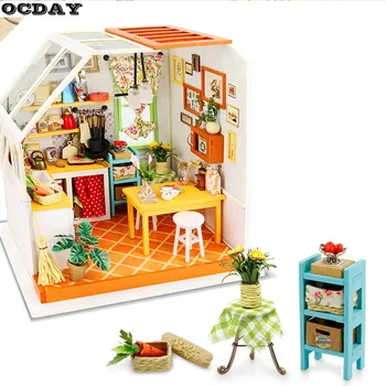 Robotime 3D Wooden Puzzle DIY Dollhouse Building Model Cover Miniature Handmade Educational Toy Woodcraft Gift For Children
Robotime 3D Wooden Puzzle DIY Dollhouse Building Model Cover Miniature Handmade Educational Toy Woodcraft Gift For Children