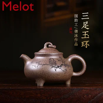 national assistant hand-painted jade ring of small capacity teapot with mud and firewood in Benshan section of Zisha teapot
national assistant hand-painted jade ring of small capacity teapot with mud and firewood in Benshan section of Zisha teapot