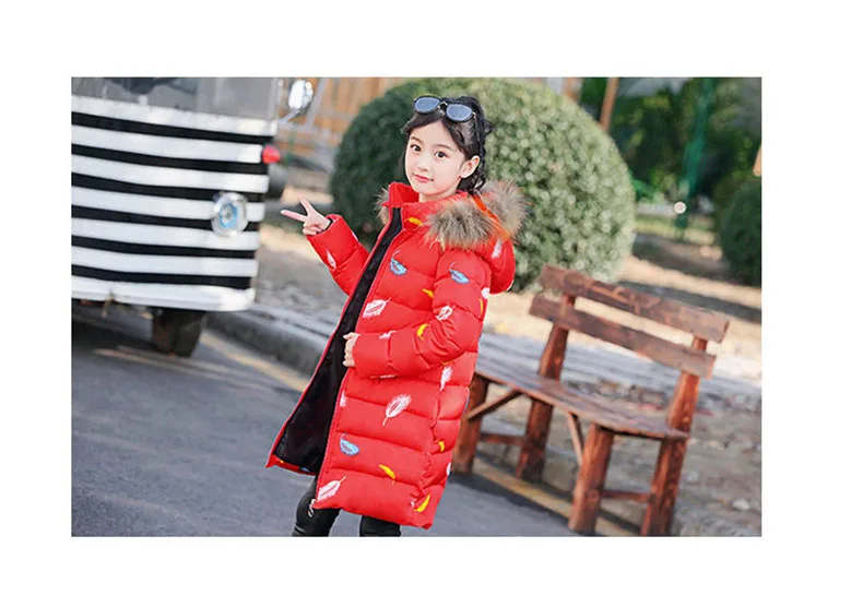 Girls Winter Coats Kids 2019 Winter Jacket For Girls Cotton-padded Clothes Children's Hooded Velour Girls Jackets Outwear 3-12t
