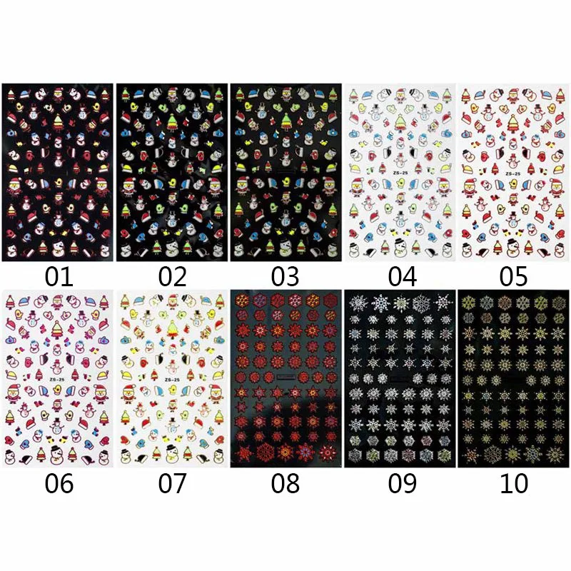 Christmas Nail Stickers 3D Color White Snowflake Snowman Nail Decals Christmas Nail Sticker
Christmas Nail Stickers 3D Color White Snowflake Snowman Nail Decals Christmas Nail Sticker