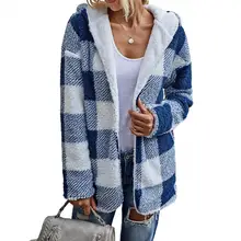 80% HOT SALES!!!Women Autumn Winter Long Sleeve Reversible Plaid Pockets Warm Coat Plush Jacket 
80% HOT SALES!!!Women Autumn Winter Long Sleeve Reversible Plaid Pockets Warm Coat Plush Jacket