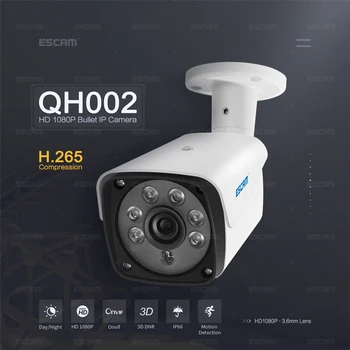 NEWEST ESCAM QH002 HD 2MP IP Camera ONVIF H.265 P2P Outdoor Waterproof IR Bullet With Smart Analysis Function Surveillance
NEWEST ESCAM QH002 HD 2MP IP Camera ONVIF H.265 P2P Outdoor Waterproof IR Bullet With Smart Analysis Function Surveillance