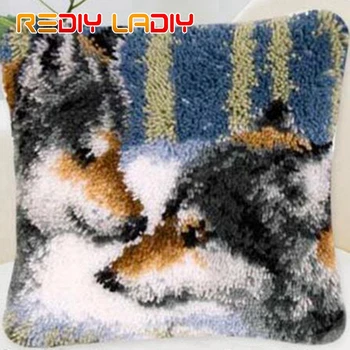 Latch Hook Kit Wolf Brothers Cushion Cover Pre-Printed Color Canvas Crocheting Arts & Crafts Pillow Case Sofa Pillows Home Decor
Latch Hook Kit Wolf Brothers Cushion Cover Pre-Printed Color Canvas Crocheting Arts & Crafts Pillow Case Sofa Pillows Home Decor