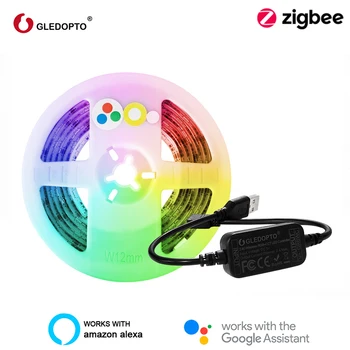 GLEDOPTO ZigBee Smart Led Strip Light Strips Ambilight TV Kit RGB+CCT Lights 5V USB Controller Compatible SmartThings Echo Plus
GLEDOPTO ZigBee Smart Led Strip Light Strips Ambilight TV Kit RGB+CCT Lights 5V USB Controller Compatible SmartThings Echo Plus