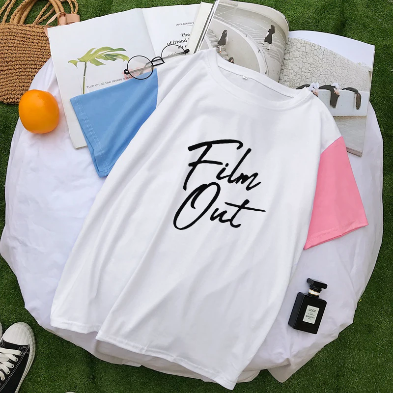 BTS FILM OUT Splicing T-Shirt BTS FILM OUT Splicing T-Shirt
