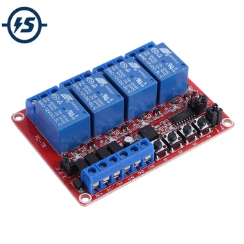DC 12V 4-Channel Relay Module High/Low Level Trigger Momentary/Self-locking/Interlock Control Mode
DC 12V 4-Channel Relay Module High/Low Level Trigger Momentary/Self-locking/Interlock Control Mode