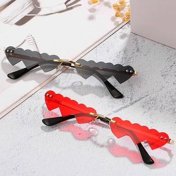 Unique Rimless Cute Heart Shape Sunglasses For Women Fashion Candy Color Small Sun Glasses Female One Piece Elegant Party Shades
Unique Rimless Cute Heart Shape Sunglasses For Women Fashion Candy Color Small Sun Glasses Female One Piece Elegant Party Shades