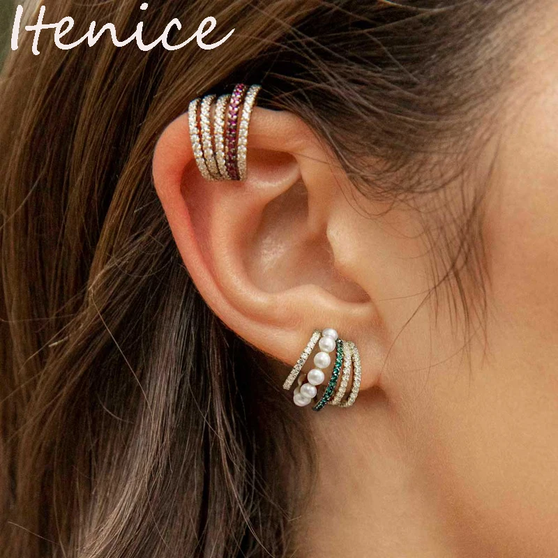 Itenice Wide Multilayer Earcuffs Pearl Rhinestone Ear Cuff Stackable Crystal Ear Clip On Earrings Multi-turn Bohemia Earwrap
Itenice Wide Multilayer Earcuffs Pearl Rhinestone Ear Cuff Stackable Crystal Ear Clip On Earrings Multi-turn Bohemia Earwrap