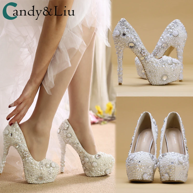 Luxury Wedding Pumps White Stiletto Waterproof Platform Female Pearl Crystal Wedding High Heels Bridal Banquet Dress Shoes
Luxury Wedding Pumps White Stiletto Waterproof Platform Female Pearl Crystal Wedding High Heels Bridal Banquet Dress Shoes