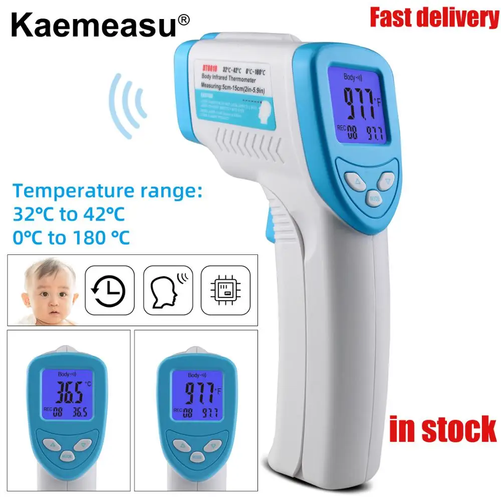 Non Contact Infrared Thermometer Forehead LCD Handheld Laser Thermometer For Body Temperature 32~42
Non Contact Infrared Thermometer Forehead LCD Handheld Laser Thermometer For Body Temperature 32~42