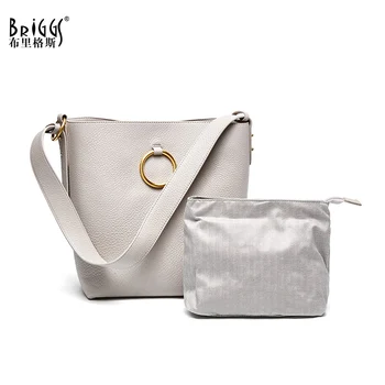 BRIGGS Fashion Bucket Handbag Women Genuine Leather Shoulder Bag Luxury Handbags Women Messenger Bags Designer Female Tote Bag
BRIGGS Fashion Bucket Handbag Women Genuine Leather Shoulder Bag Luxury Handbags Women Messenger Bags Designer Female Tote Bag