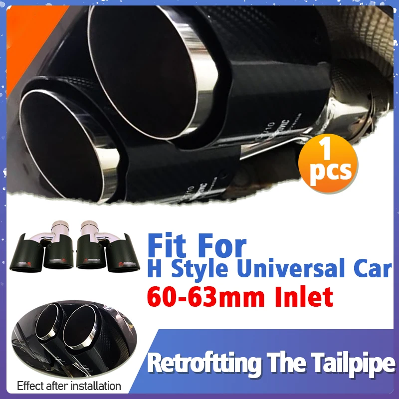 1pcs H Style Universal Dual Matt Carbon Fiber Exhaust Muffler Tube 76mm Tail Pipe Tipe Throat Retroftting The Tailpipe
1pcs H Style Universal Dual Matt Carbon Fiber Exhaust Muffler Tube 76mm Tail Pipe Tipe Throat Retroftting The Tailpipe