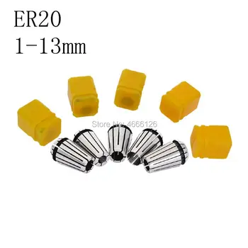 16PCS ER20 1-13mm 1/8 1/4 1/2 high precision elastic milling chuck COLLET suitable for CNC machine tool engraving machine
16PCS ER20 1-13mm 1/8 1/4 1/2 high precision elastic milling chuck COLLET suitable for CNC machine tool engraving machine