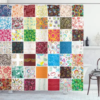 Quilt Shower Curtain Set House Decor Big Stylish Patchwork Print of Different Patterns Traditional Classical Festive Image
Quilt Shower Curtain Set House Decor Big Stylish Patchwork Print of Different Patterns Traditional Classical Festive Image