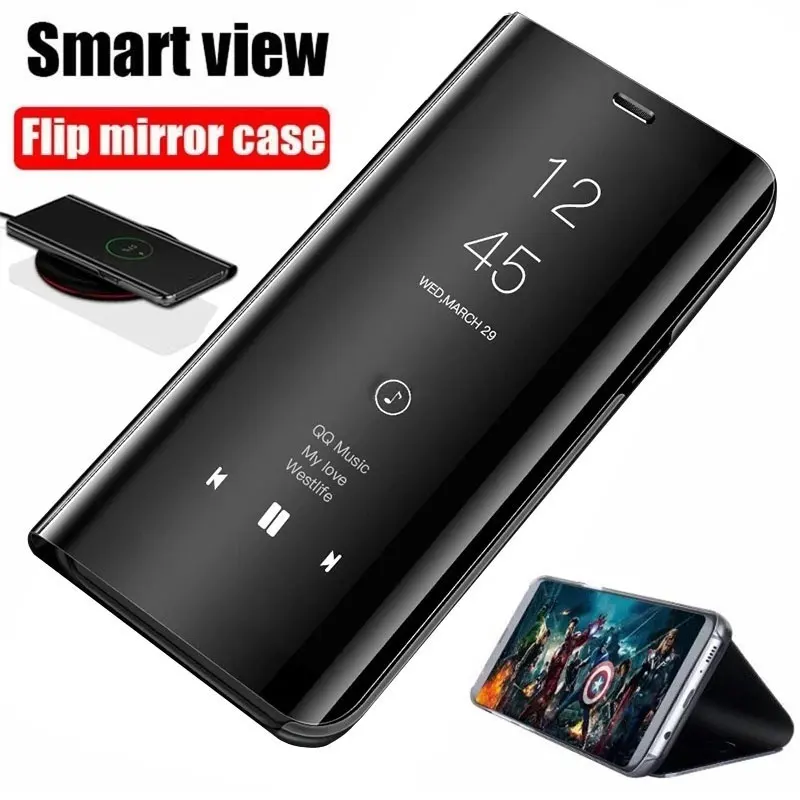 Фото Умный зеркальный флип-чехол для телефона Motorola G8 Power Lite View чехол-подставка из