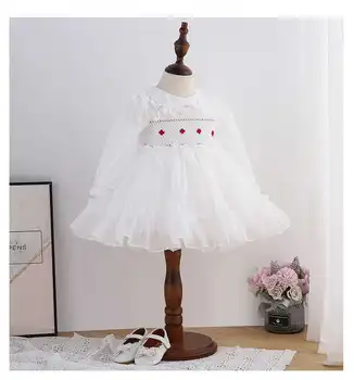 Girl Spanish Dresses Toddler Girls fall white color smocked Dress long sleeves Frocks infant Boutique Clothes tutu dress
Girl Spanish Dresses Toddler Girls fall white color smocked Dress long sleeves Frocks infant Boutique Clothes tutu dress