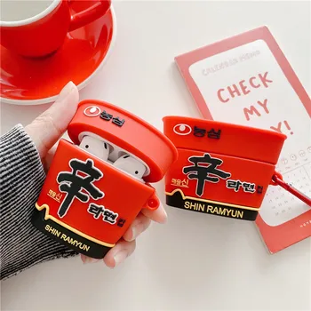 for Airpods Pro Red 3D Hand-pulled Noodles Bucket Soft Earphone Case for AirPods 1 2 Bluetooth Headset Silicone Cover with Hook
for Airpods Pro Red 3D Hand-pulled Noodles Bucket Soft Earphone Case for AirPods 1 2 Bluetooth Headset Silicone Cover with Hook
