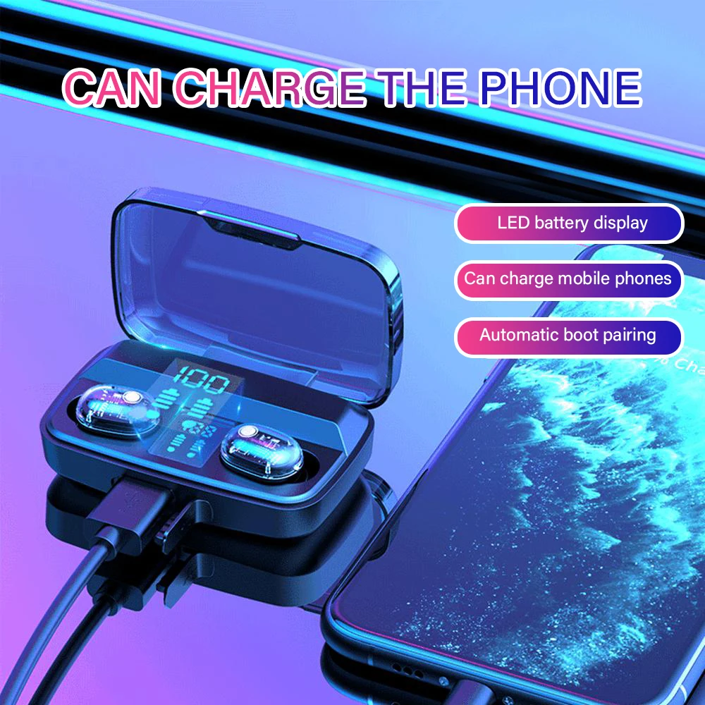 Cross-border Hot TWS Wireless Bluetooth Headset Transparent Led Number Display Sports Private Mode Black Panel 5.0 Plan 10m M13c
Cross-border Hot TWS Wireless Bluetooth Headset Transparent Led Number Display Sports Private Mode Black Panel 5.0 Plan 10m M13c