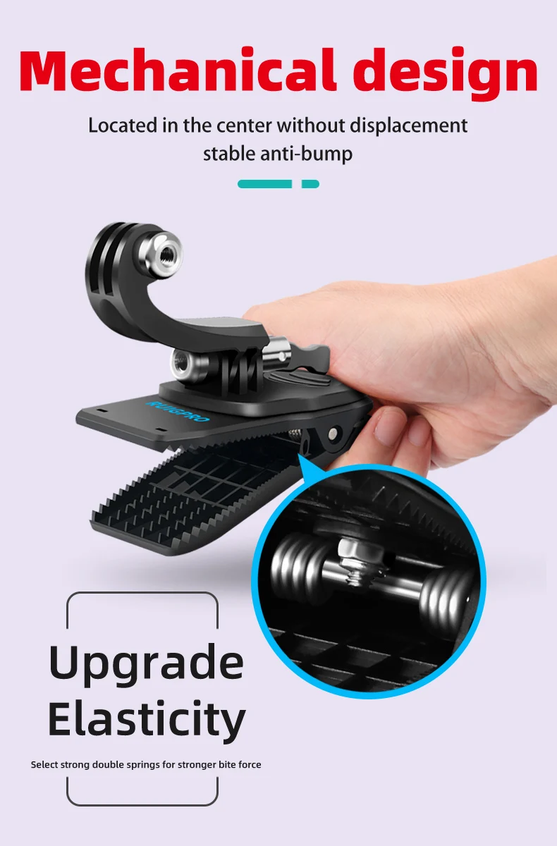 E6471-360 Degree Rotable Backpack Clip for Gopro-2 (20)