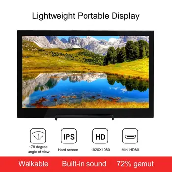 13.3 inch Portable Monitor HDMI 1920x1080 HD IPS Display Computer LED Monitor with Leather Case for PS4 Pro/Xbox/Phone
13.3 inch Portable Monitor HDMI 1920x1080 HD IPS Display Computer LED Monitor with Leather Case for PS4 Pro/Xbox/Phone