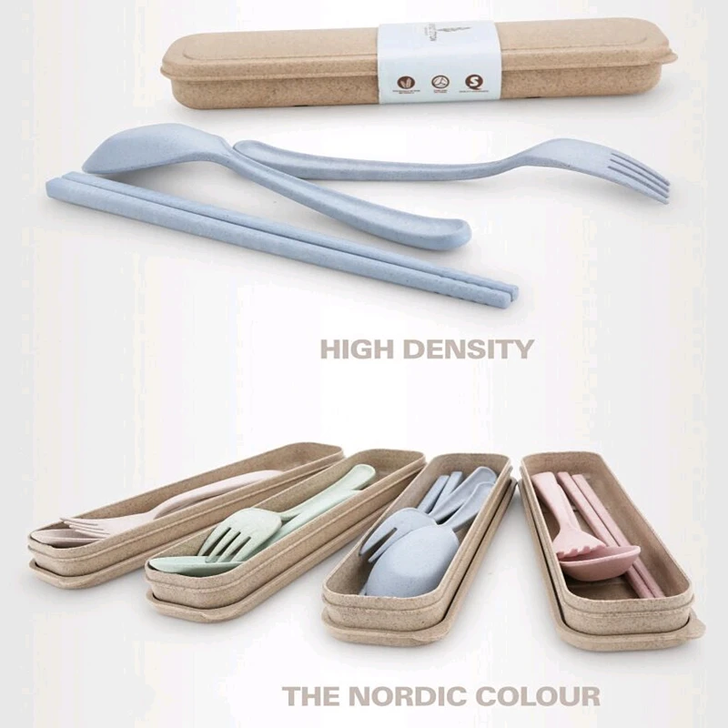 3PCS/Set Wheat Cutlery With Box Straw Portable Travel Dinner Sets For Students Kithen Tableware Dining Appliance Set
3PCS/Set Wheat Cutlery With Box Straw Portable Travel Dinner Sets For Students Kithen Tableware Dining Appliance Set