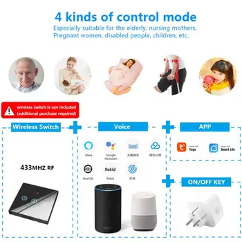 WiFi Smart Wireless Plug EU Adaptor Remote Voice Control PC Power Energy Monitor Outlet Timer Socket For Alexa Google Home
WiFi Smart Wireless Plug EU Adaptor Remote Voice Control PC Power Energy Monitor Outlet Timer Socket For Alexa Google Home