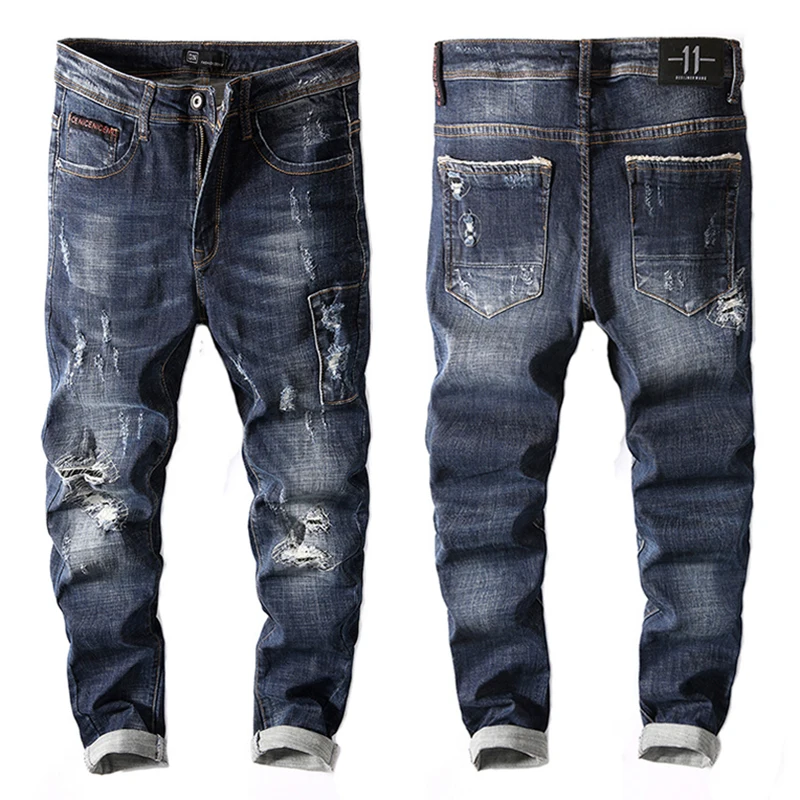 NIGRITY 2020 Autumn New Design Model Men Slim Fit Elastic Light Vintage Blue Jeans Fashion Pant Stretch Distressed Male Trousers
NIGRITY 2020 Autumn New Design Model Men Slim Fit Elastic Light Vintage Blue Jeans Fashion Pant Stretch Distressed Male Trousers