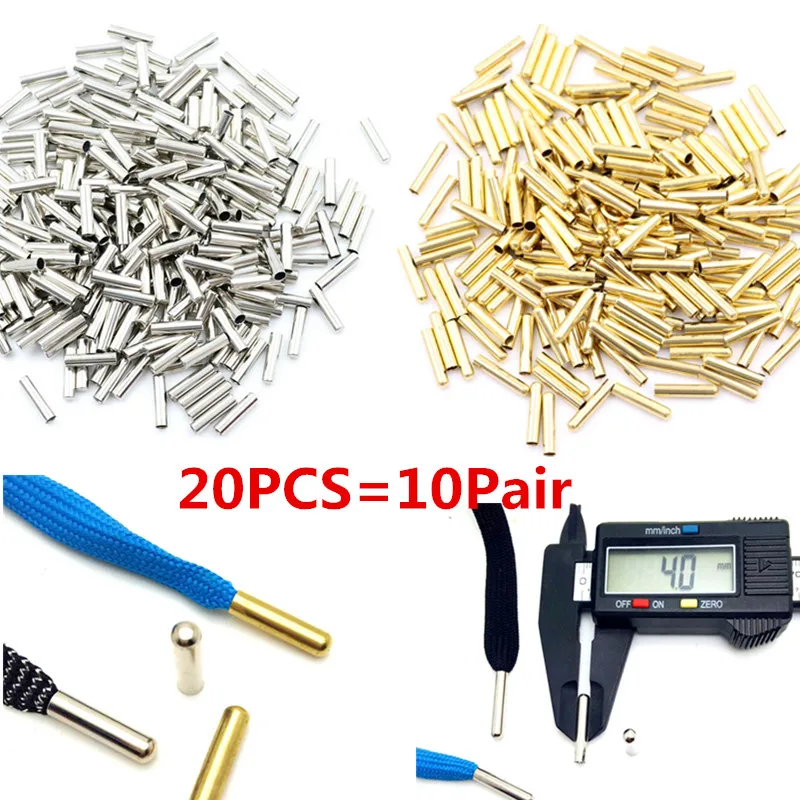 20pcs=10pair Silver Gold 4x20mm Seamless Metal Shoelaces Tips Head Replacement Repair Aglets DIY Sneaker Kits
20pcs=10pair Silver Gold 4x20mm Seamless Metal Shoelaces Tips Head Replacement Repair Aglets DIY Sneaker Kits