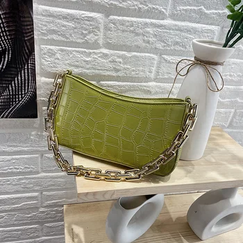 Ansloth Crocodile Pattern Shoulder Bags PU Leather Bags Chain Handbags Solid Color Baguette Shape Bag Women Underarm Bags HPS923
Ansloth Crocodile Pattern Shoulder Bags PU Leather Bags Chain Handbags Solid Color Baguette Shape Bag Women Underarm Bags HPS923