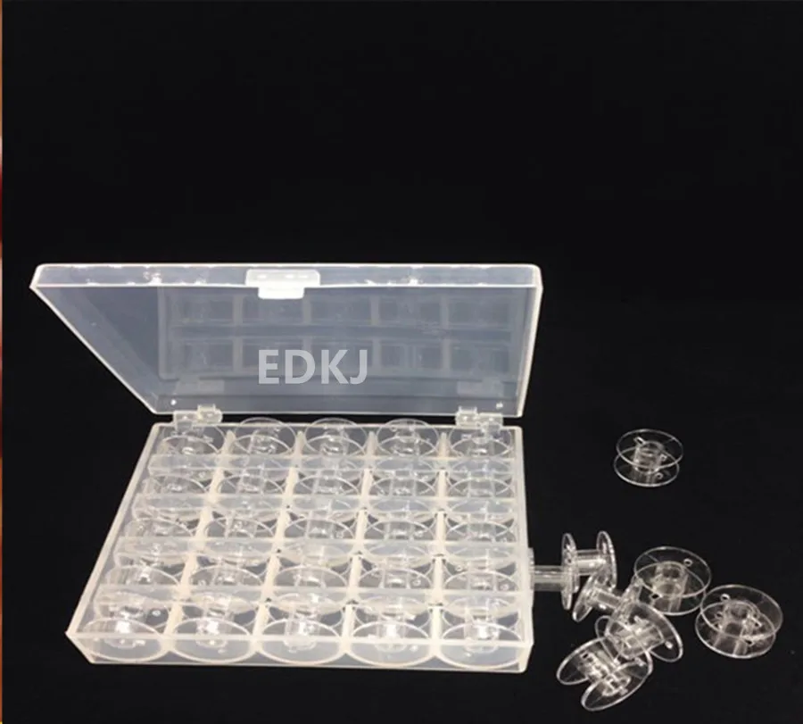1 box 25Pcs Transparent Sewing Machine Bobbins Spools Empty Bobbins Spools Plastic Storage Box For Home Sewing Accessories Tools
1 box 25Pcs Transparent Sewing Machine Bobbins Spools Empty Bobbins Spools Plastic Storage Box For Home Sewing Accessories Tools