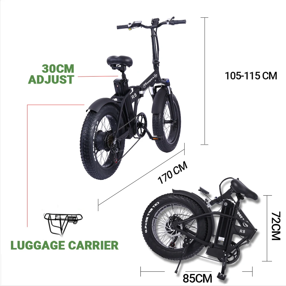 Электрический велосипед 500 Вт 48 В макс. 45 км/ч горный 4 0 Толстая шина пляжный