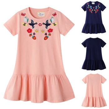 2020 New Fashion Baby Girl T-shirt Dress Floral Vintage Dress Short Sleeve Summer Dress Casual Dress 
2020 New Fashion Baby Girl T-shirt Dress Floral Vintage Dress Short Sleeve Summer Dress Casual Dress