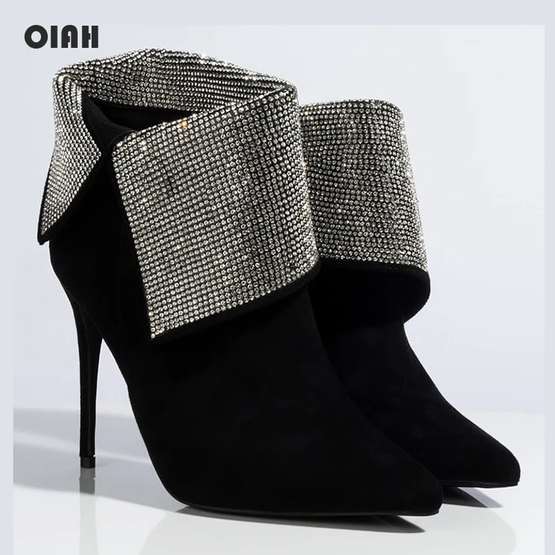 2019 New High quality Stiletto Heels Fashion Women Ankle Boots Pointed Toe Footwear Female Boots Woman Black Suede Upper Shoes
2019 New High quality Stiletto Heels Fashion Women Ankle Boots Pointed Toe Footwear Female Boots Woman Black Suede Upper Shoes