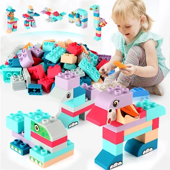 252PCS Big Size Soft Building Blocks Compatible Duploe DIY Safety Rubber Construction Blocks Children Assemble Bricks Toys Gift
252PCS Big Size Soft Building Blocks Compatible Duploe DIY Safety Rubber Construction Blocks Children Assemble Bricks Toys Gift