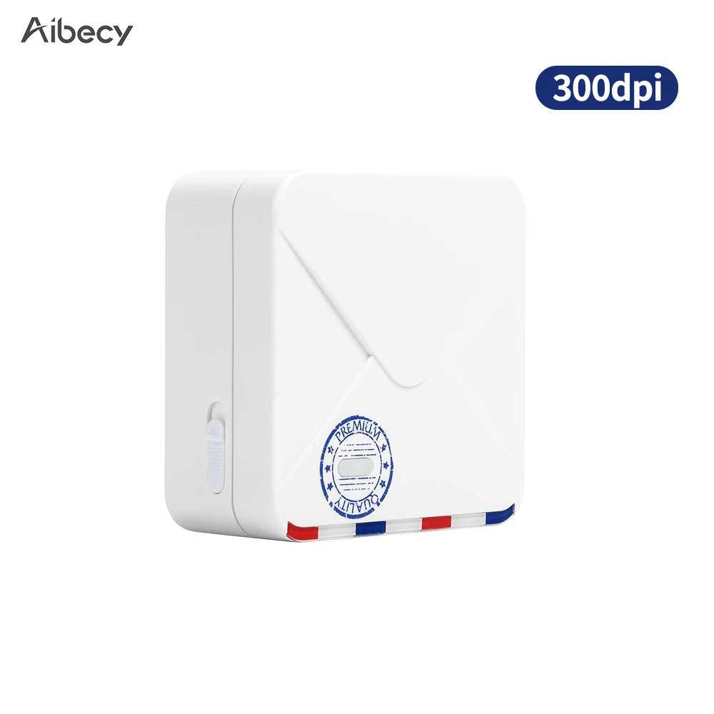 Aibecy Mini Portable Thermal Printer BT Wireless Pocket 300dpi 15-53mm Paper Width Multiple Langulage Print with APP | Компьютеры и