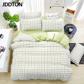 JDDTON Home Textile New 4pcs Bedding Sets Grass Green Plaid Bed Linen Duvet Cover Set AB Side Bed Sheet Pillowcase Cover BE092 
JDDTON Home Textile New 4pcs Bedding Sets Grass Green Plaid Bed Linen Duvet Cover Set AB Side Bed Sheet Pillowcase Cover BE092