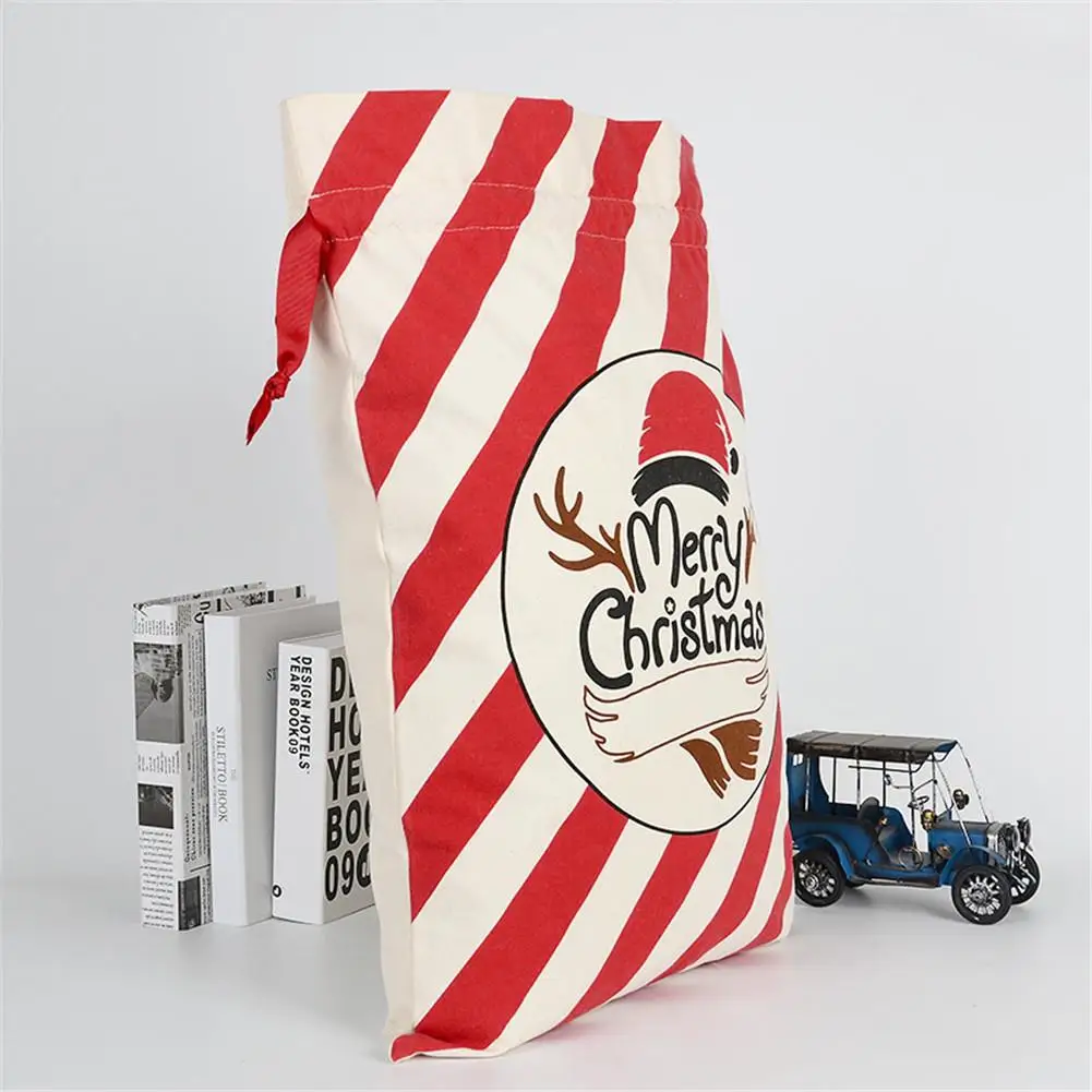 bag santa sack canvas reusable candy storage bag christmas gi
