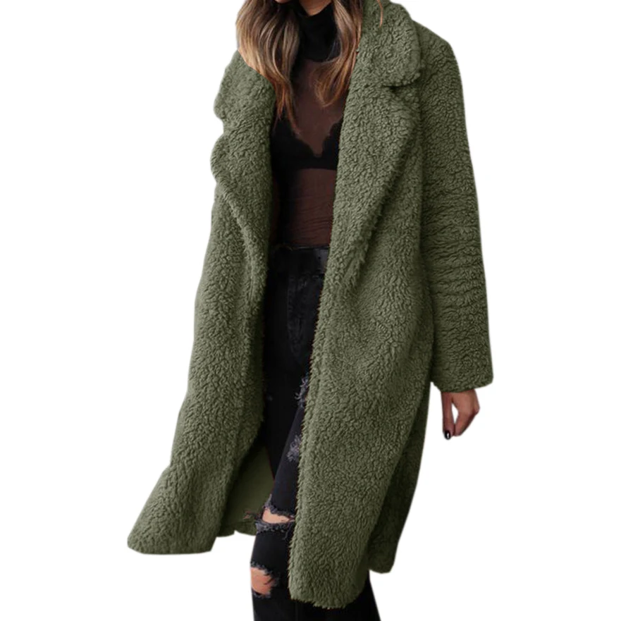 Wool Blends Women Jackets Warm Office Lady Long Cozy Teddy Coats Fleece Autumn Winter Streetwear Fuzzy Cardigan Overcoats M0166
Wool Blends Women Jackets Warm Office Lady Long Cozy Teddy Coats Fleece Autumn Winter Streetwear Fuzzy Cardigan Overcoats M0166