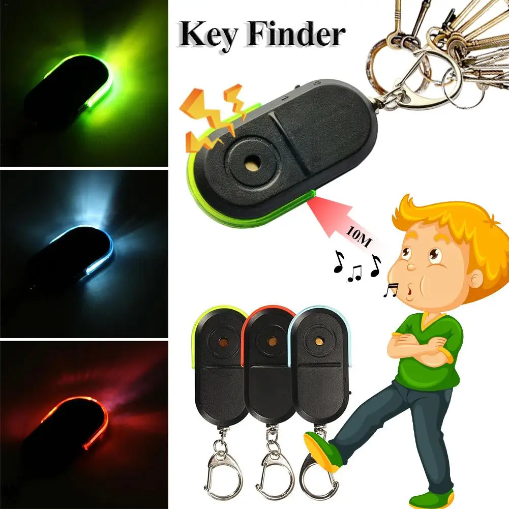 Anti-Lost Wireless Key Finder Alarm Locator Keychain Whistle With Sound LED Light
Anti-Lost Wireless Key Finder Alarm Locator Keychain Whistle With Sound LED Light
