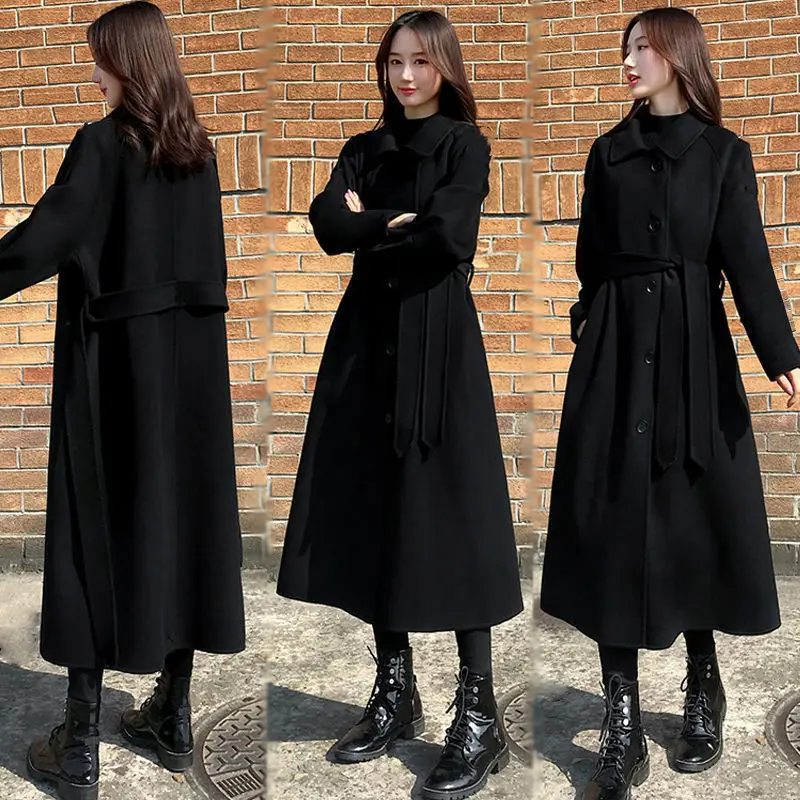 Black Coat Women's Mid-length Belt Woolen Coat 2023 New Oversize 3XL Women Jacket Coat Korean Loose Woolen Thick Woolen Coat
Black Coat Women's Mid-length Belt Woolen Coat 2023 New Oversize 3XL Women Jacket Coat Korean Loose Woolen Thick Woolen Coat